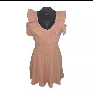 Mystic Los Angeles Sleeveless Coral Peach Fit & Flare Dress Woman's Size M B37#6